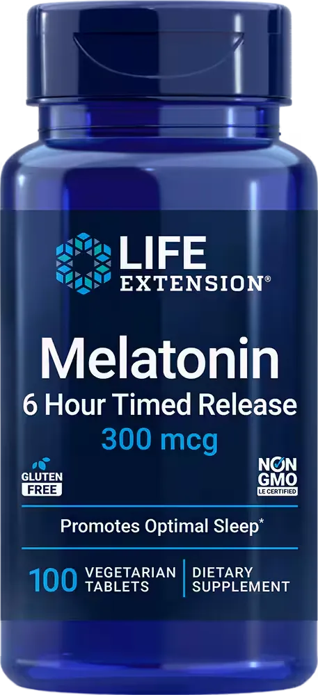 Melatonin 6 Hour Timed Release, 3 mg, 60 vegetarian tablets