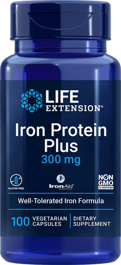 Iron Protein Plus, 300 mg, 100 vegetarian capsules