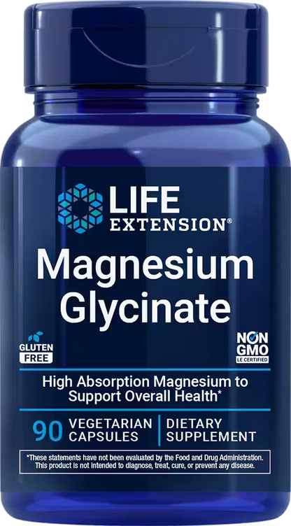 Magnesium Glycinate, 90 vegetarian capsules