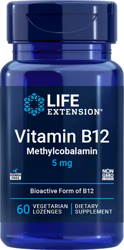 Vitamin B12 Methylcobalamin, 5 mg, 60 vegetarian lozenges