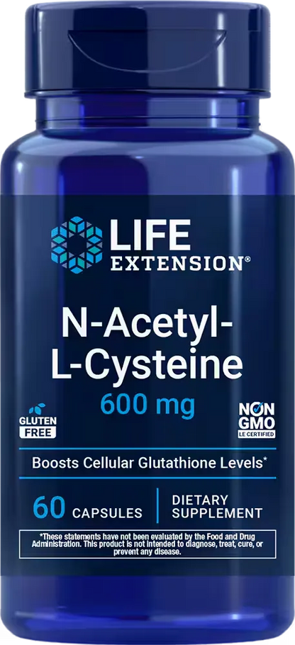 N-Acetyl-L-Cysteine (NAC), 600 mg, 60 capsules