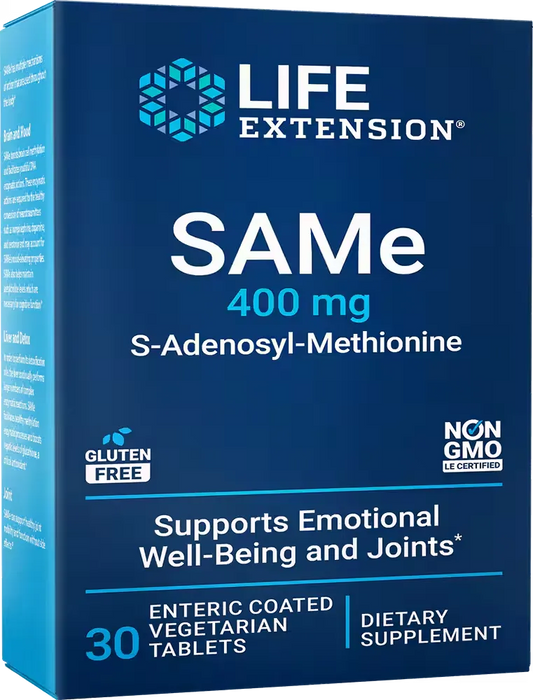 SAMe, 400 mg, 30 enteric-coated vegetarian tablets