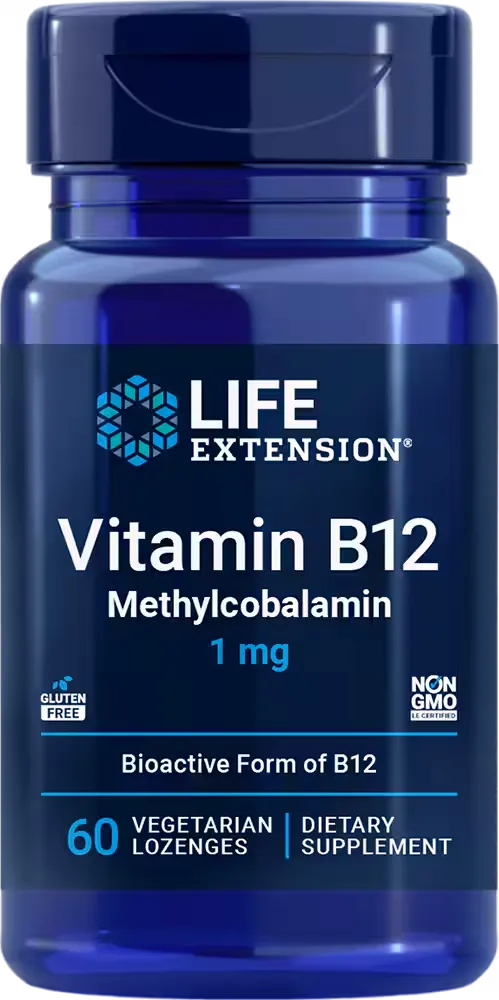 Vitamin B12 Methylcobalamin, 1 mg, 60 vegetarian lozenges