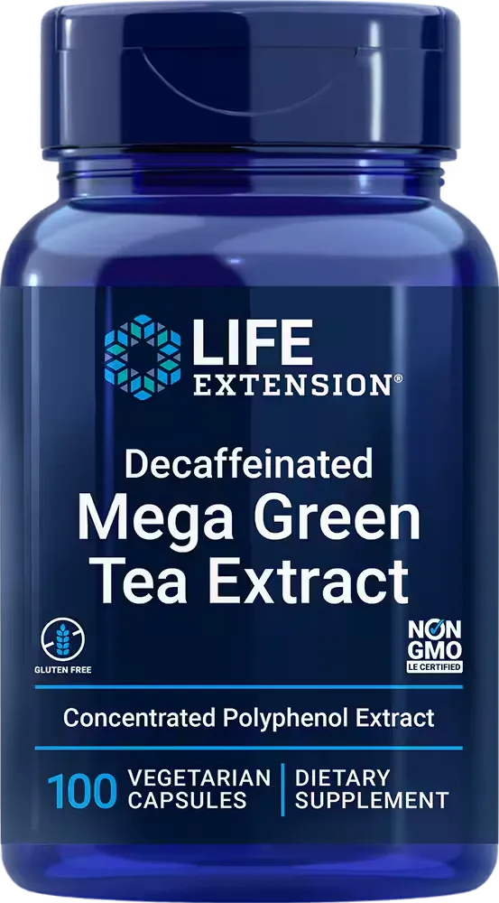 Lightly Caffeinated Mega Green Tea Extract, 100 vegetarian capsules