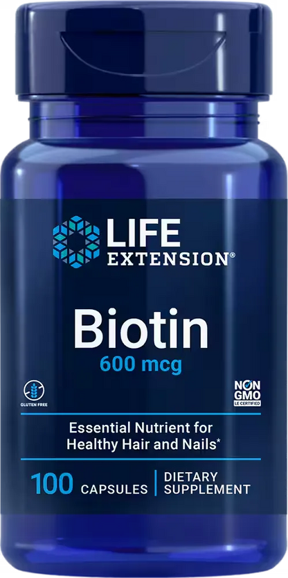 Biotin, 600 mcg, 100 capsules