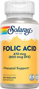 Folic Acid, 800 mcg, 100 capsules