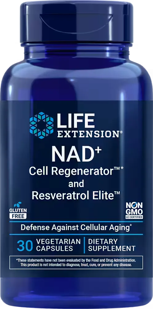 NAD+ Cell Regenerator™ and Resveratrol Elite™, 30 vegetarian capsules