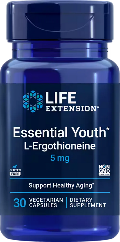 Essential Youth L-Ergothioneine, 5 mg, 30 vegetarian capsules