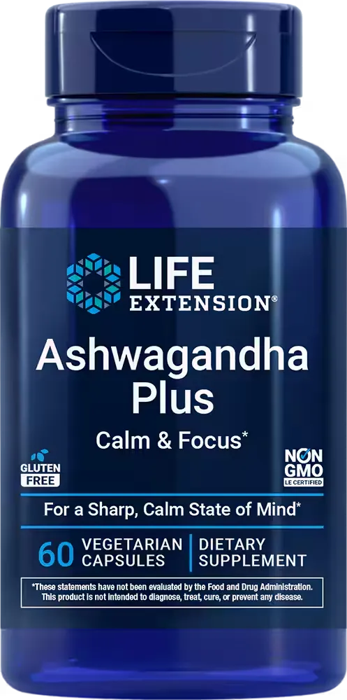 Ashwagandha Plus Calm &amp; Focus, 60 vegetarian capsules