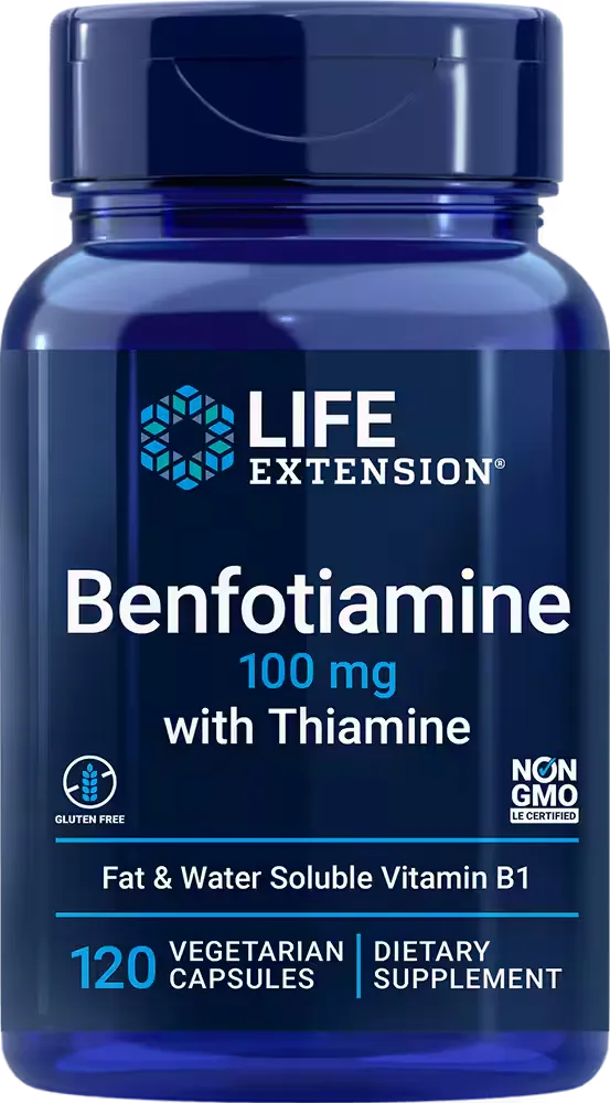 Benfotiamine with Thiamine, 100 mg, 120 vegetarian capsules