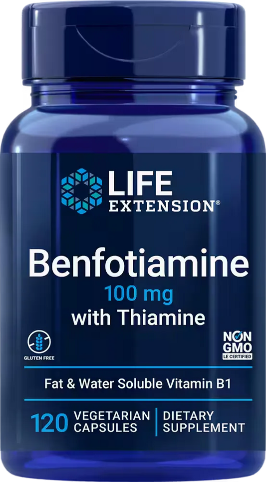 Benfotiamine with Thiamine, 100 mg, 120 vegetarian capsules