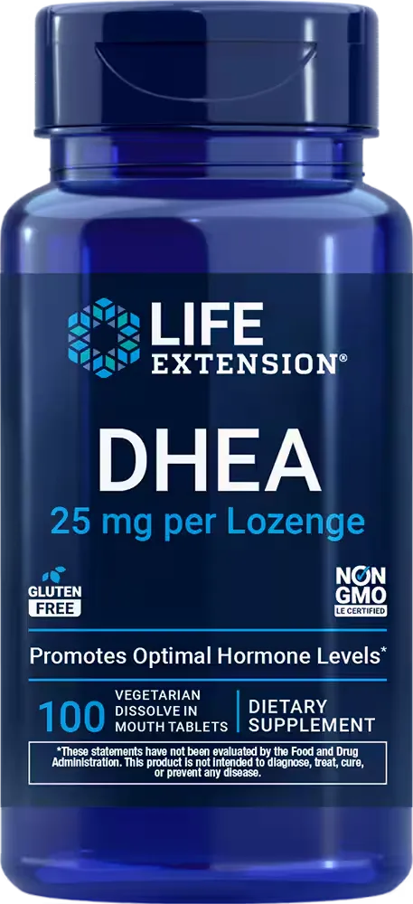 DHEA, 25 mg, 100 dissolve-in-mouth tablets