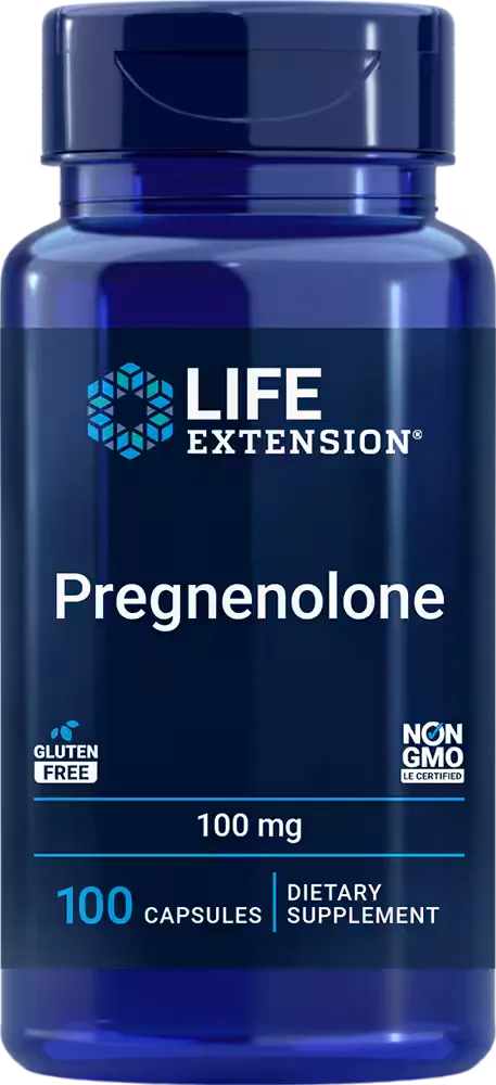 Pregnenolone, 100 mg, 100 capsules