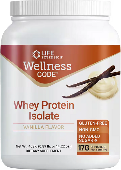 Wellness Code® Whey Protein Isolate (Vanilla), 403 grams