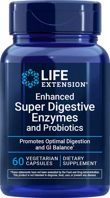 Enhanced Super Digestive Enzymes and Probiotics, 60 vegetarian capsules