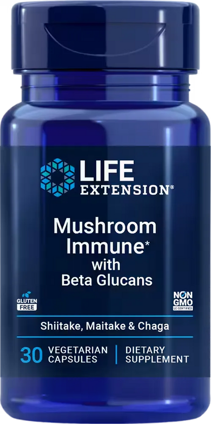 Mushroom Immune with Beta Glucans, 30 vegetarian capsules