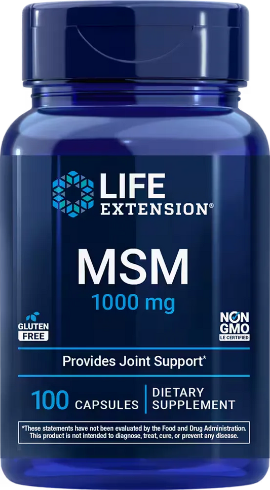 MSM, 1000 mg, 100 capsules