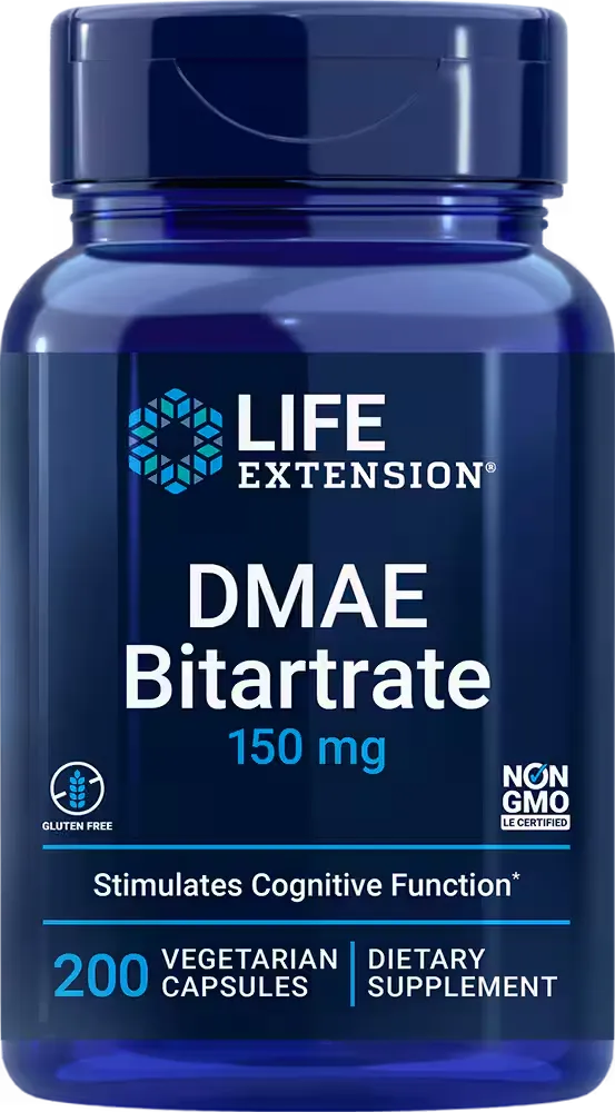 DMAE Bitartrate , 150 mg, 200 vegetarian capsules