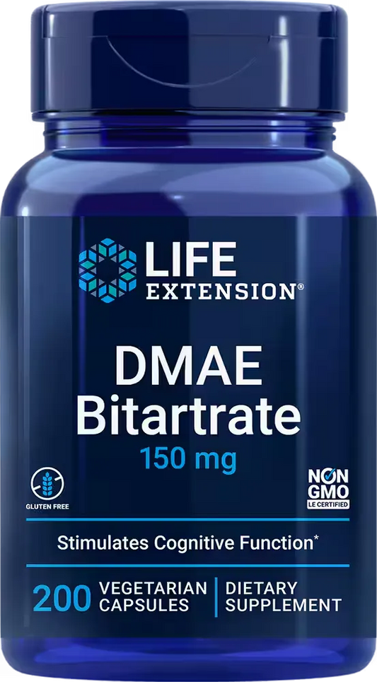 DMAE Bitartrate , 150 mg, 200 vegetarian capsules