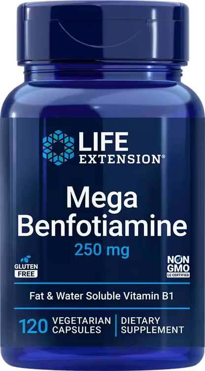 Mega Benfotiamine, 250 mg, 120 vegetarian capsules