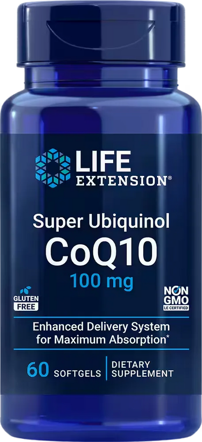 Super Ubiquinol CoQ10, 100 mg, 60 softgels