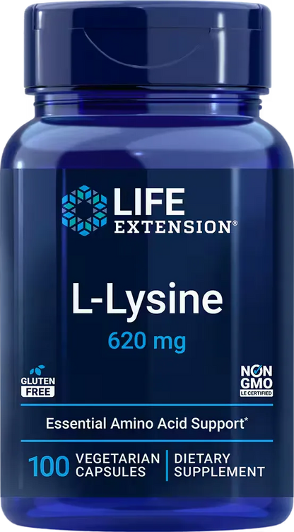 L-Lysine, 620 mg, 100 vegetarian capsules