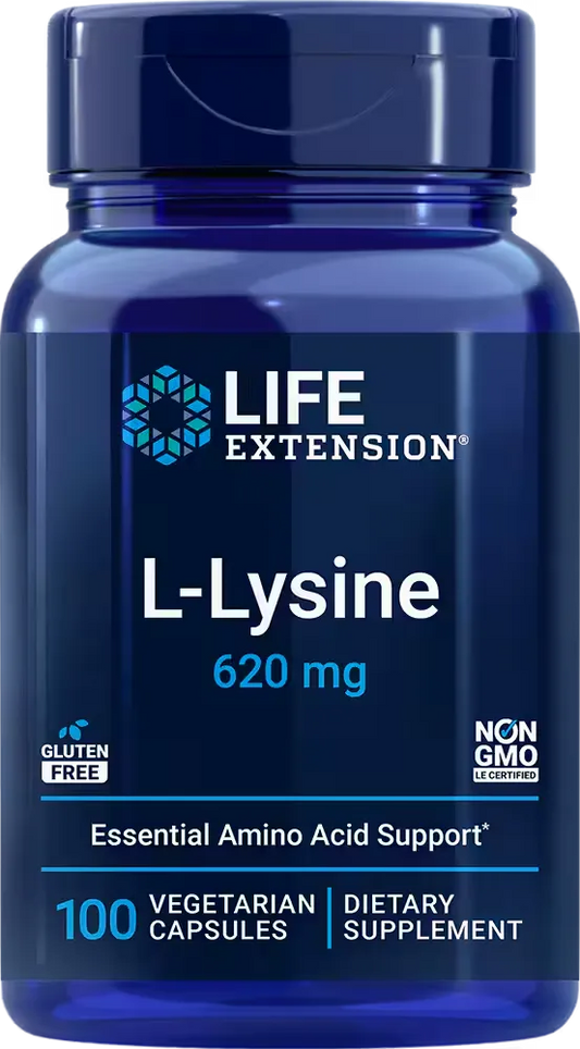 L-Lysine, 620 mg, 100 vegetarian capsules