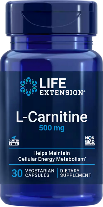 L-Carnitine, 500 mg, 30 vegetarian capsules