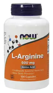 L-Arginine, 500 mg, 100 capsules