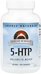 5-HTP (L-5-hydroxytryptophan) , 100 mg, 120 capsules