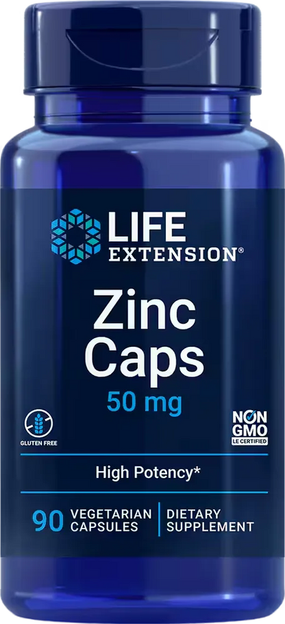 Zinc Caps, 50 mg, 90 vegetarian capsules