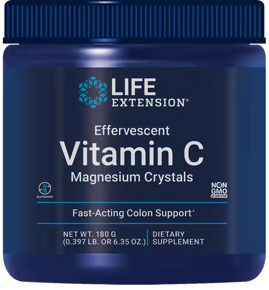 Effervescent Vitamin C Magnesium Crystals, 180 grams