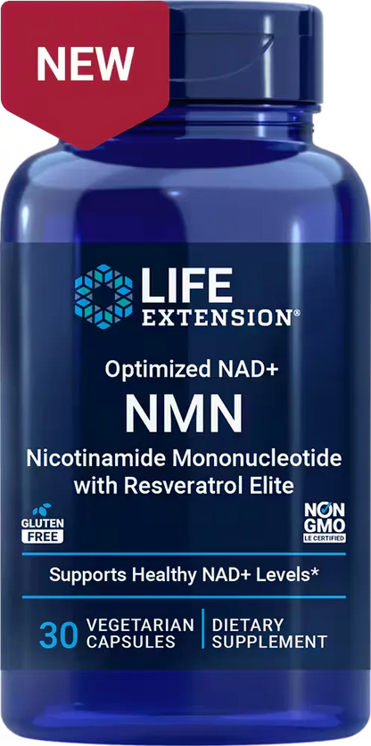 NMN Nicotinamide Mononucleotide with Resveratrol Elite™, 30 vegetarian capsules