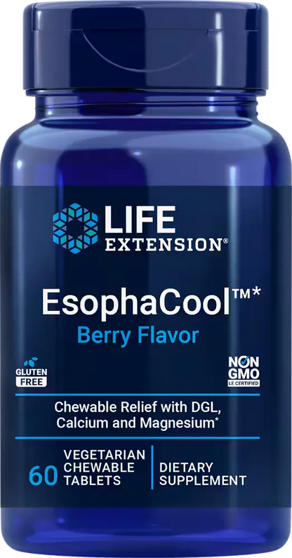 EsophaCool™ (Berry), 60 vegetarian chewable tablets
