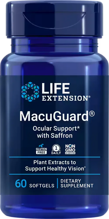 MacuGuard® Ocular Support with Saffron, 60 softgels