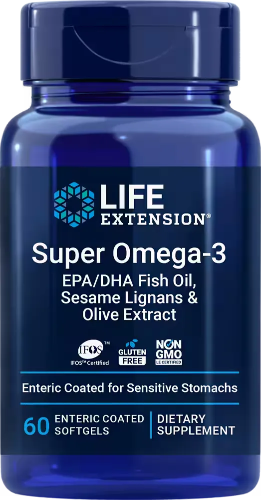 Super Omega-3 EPA/DHA Fish Oil, Sesame Lignans &amp; Olive Extract, 240 easy-to-swallow softgels