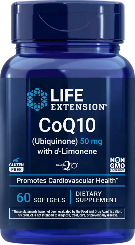 CoQ10 (Ubiquinone) with d-Limonene, 50 mg, 60 softgels