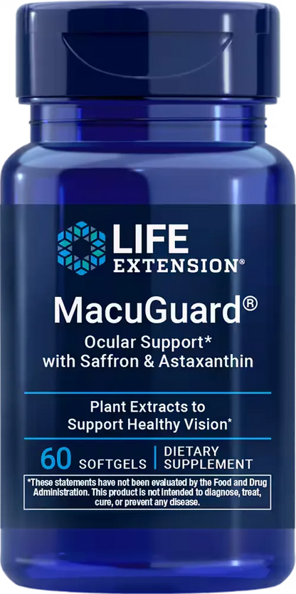 MacuGuard® Ocular Support with Saffron &amp; Astaxanthin, 60 softgels