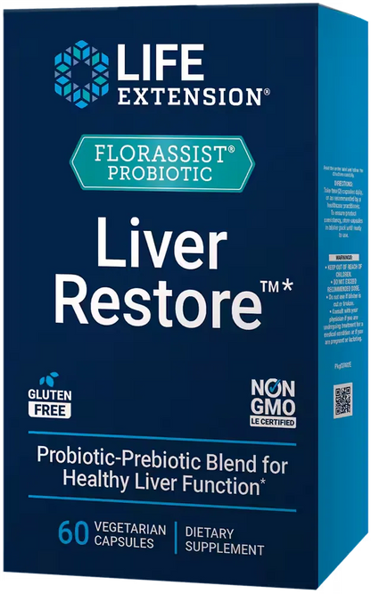 FLORASSIST® Prebiotic and Probiotic Liver Restore™, 60 vegetarian capsules