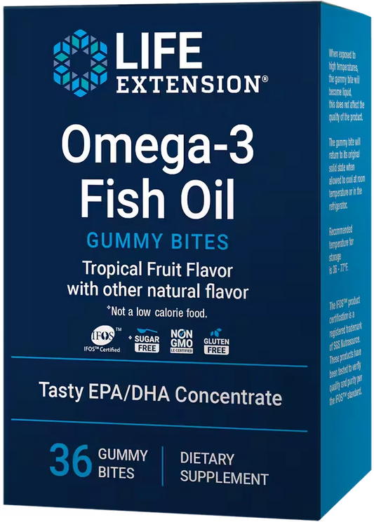 Omega-3 Fish Oil Gummy Bites (Tropical Fruit), 36 gummies