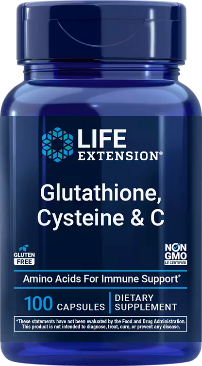 Glutathione, Cysteine &amp; C, 100 capsules