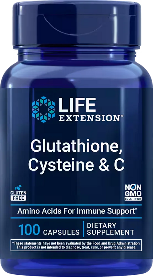Glutathione, Cysteine &amp; C, 100 capsules