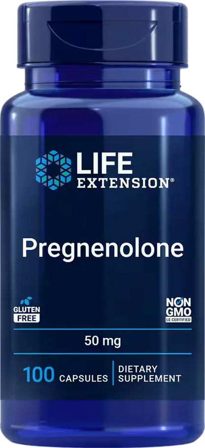 Pregnenolone, 50 mg, 100 capsules