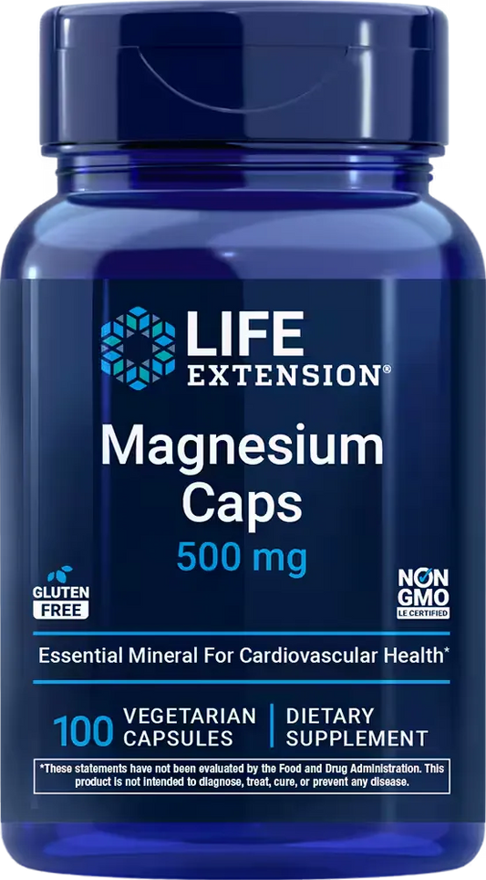 Magnesium Caps, 500 mg, 100 vegetarian capsules