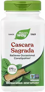 Cascara Sagrada, 270 mg, 180 vegan capsules