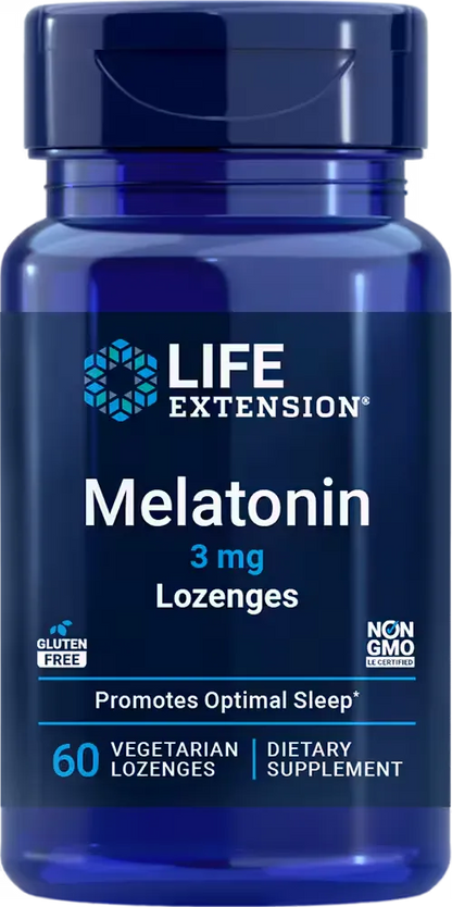 Melatonin, 3 mg, 60 vegetarian lozenges