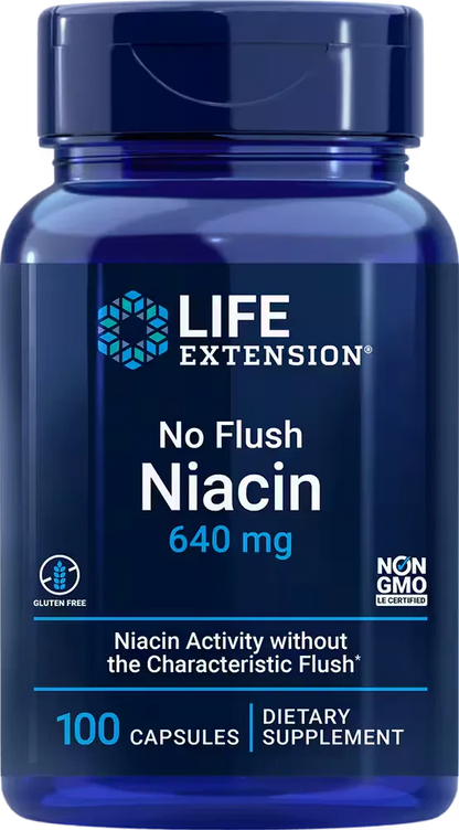 No Flush Niacin, 640 mg, 100 capsules