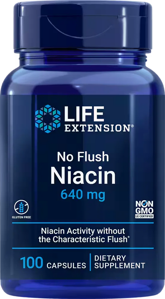 No Flush Niacin, 640 mg, 100 capsules