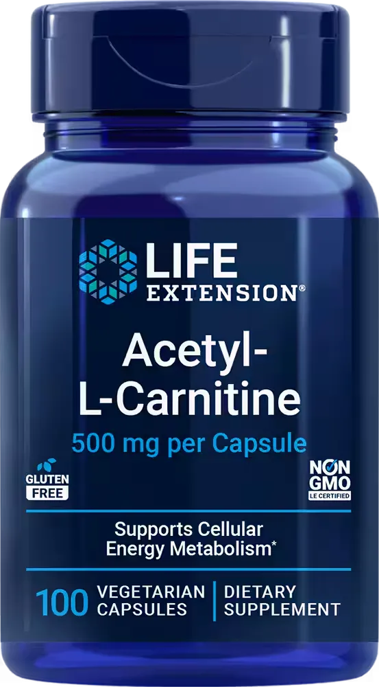 Acetyl-L-Carnitine, 500 mg, 100 vegetarian capsules