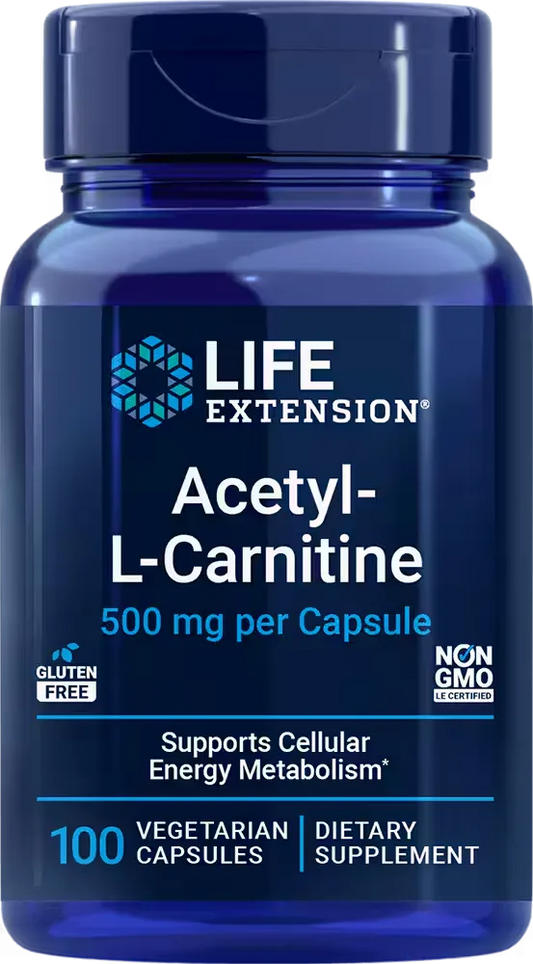 Acetyl-L-Carnitine, 500 mg, 100 vegetarian capsules